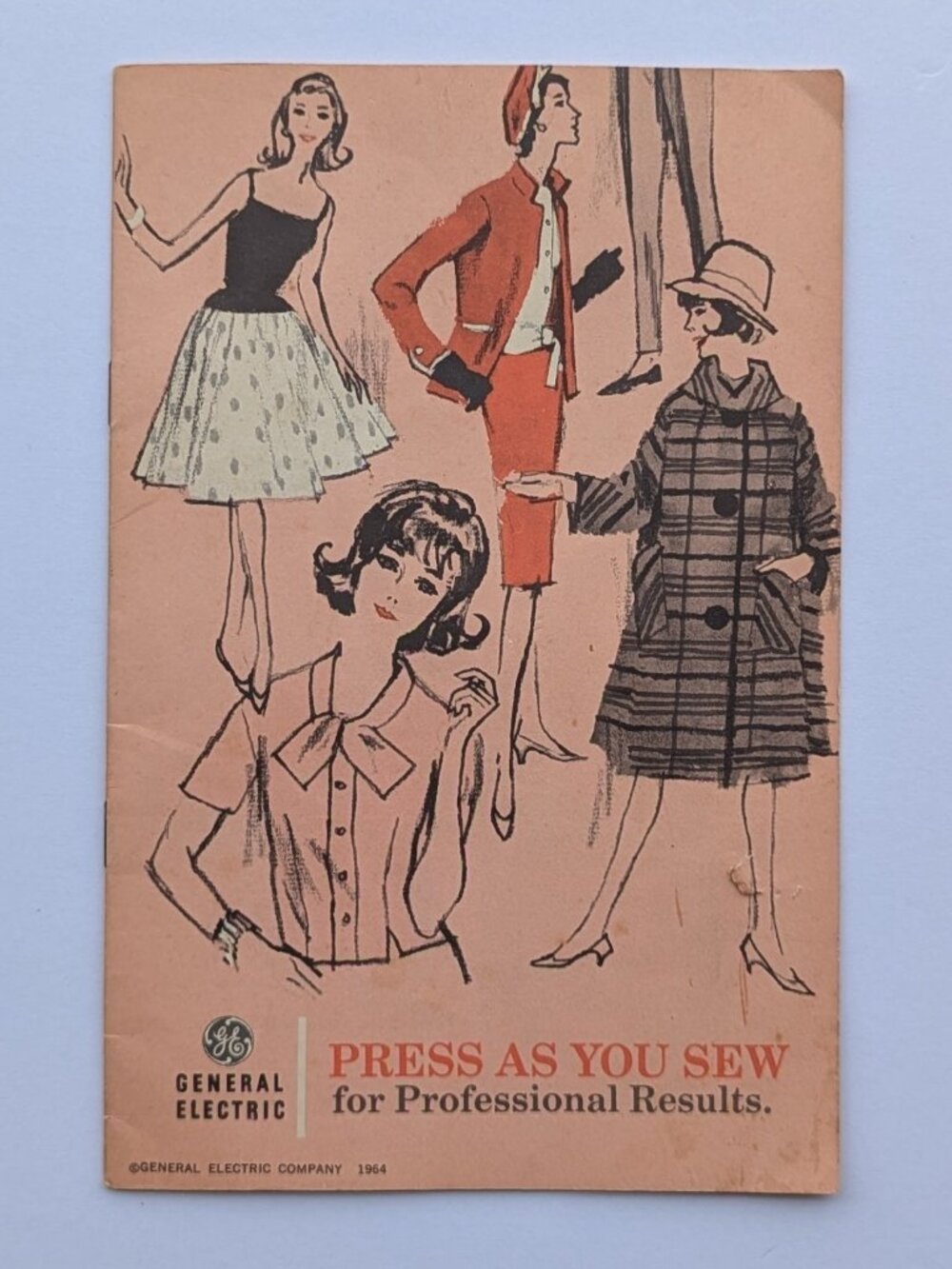 1964 General Electric Co Press As You Sew Booklet MCM GE Advertisement Iron